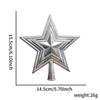 Nuevo Estrella de Cinco Puntas Calada para la Punta del Árbol de Navidad Estrella Estéreo Radiante Adornos Brillantes para la Punta del Árbol de Navidad Decoraciones Navideñas