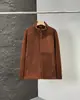 Nueva chaqueta cálida informal de forro polar de doble cara para otoño e invierno, con cuello alto, abrigo de moda cortavientos de forro polar Oli para hombre