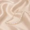 Estilo francês ins Acessórios Femininos Água Doce Pequeno Colar de Pérolas Corrente de clavícula feminina Luz de luxo Nicho Design Sense Colar Corrente para mulheres