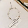 Pulseira de Zircônia Quadrada Oval Gota d'Água Colorida Pulseira de Moda de Luxo Leve Joia de Mão Simples de Nicho Atacado
