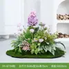 Plantas Artificiais de Flores Hy-Af7 para Decoração Suave, Plantas Verdes Falsas Populares para Paisagismo Interno e Externo, Decoração de Vitrine