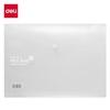 Deli 5501/5505 Bolsa para Archivos Snap-On Bolsa de Almacenamiento Estudiante A4 Bolsa Transparente para Documentos Carpeta de Archivos Bolsa con Botón