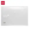 Bolsa para Documentos Transparente Deli 5505 A4 Bolsa Plástica com Fecho de Botão para Armazenamento e Organização de Provas Brancas para Estudantes