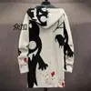 Cardigan con capucha y cremallera suelta para hombre, chaqueta de algodón, 3D digital, sin riesgos, nuevo, independiente de Temu, para hacer tú mismo con imágenes