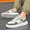 Zapatos de Suela Gruesa Talla Grande 47 Transfronterizos para Hombre 46 Bloques de Color Blanco y Negro Zapatos Casuales Que Aumentan la Altura Ligeros Estudiante Modernos Zapatos Deportivos para Hombre