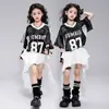 Ropa de Danza Jazz para Niñas, Ropa de Práctica Moderna y Cool de Estilo Coreano, Trajes de Ropa Moderna para Niños de Hip-Hop, Ropa Holgada de Actuación para Niñas