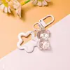 Llavero de oso estrella de cinco puntas ins, colgante de oreja colorido de estrella acrílica, decoración de bolso, accesorios de cuentas al por mayor