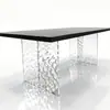 Fábrica de Origen Patas de Mesa Acrílicas Onduladas en V Forma de T Forma de Arco Patas de Soporte Transparentes Mesa de Comedor Mesa de Café Mesa de Comedor