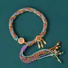 Pulseras de Hilo Trenzado Colorido para Zongzi del Festival de Mediados de Otoño, Accesorios de Mano Festivos de Estilo Étnico de Tendencia Nacional, Pulseras Versátiles Unisex al por Mayor