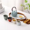 Conjunto de Chá de Viagem das Cinco Grandes Fornalhas Culturais e Criativas Bolsa Portátil Bule com Alça Conjunto Completo Bandeja de Chá Conveniente Presente Lembrança