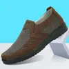 Zapatos de Tela de Pekín Antiguo para Primavera y Otoño Zapatos de Hombre Transpirables Zapatos de Hombre para Mediana Edad y Ancianos Zapatos de Papá de Suela Blanda Chanclas Casuales Talla Grande
