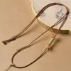 Cordón para Collar de Hilo de Oro Delgado Tejido en Espiral Ágata Jade Colgante de Jade Dongling Natural Cordón para Colgar Venta al por Mayor