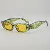 Gafas de Sol de Moda Ojo de Gato de Marco Pequeño Transfronterizas con Personalidad Irregular, Estilo Ins para Hombres y Mujeres, Gafas de Sol de Estilo Urbano de Gama Alta