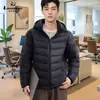Chaqueta Ligera de Plumas con Capucha Casual de Moda para Pareja, Abrigo Corto Cálido Otoño/Invierno, Chaqueta de Plumas de Ganso Blanco al 90%, Moderna
