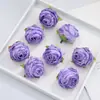 B Flores Rosa com Borda Queimada Simulada Materiais DIY, Botões de Flor, Flores Artificiais, Decoração de Caixa de Presente, Arranjo de Casamento, Adereços de Decoração com Flores