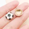 30 Estilos Mistos de Pingentes de Liga Metálica com Gotejamento de Tinta de Troféu de Futebol da Copa do Mundo, Estádio, Camisa para Montagem de Brincos, Pulseiras e Joias