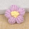 Lindo y Dulce Flor Puff Hecha a Mano Lana Crochet Pequeño Broche de Flor Flor Decorativa para Ropa Decoración para Bufanda Sombrero