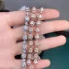 Pulsera de Diamante Mosan Super Brillante Súper Hermosa Color D Claridad vvs1 Plata s925 Seiko