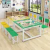 Mesa de Estudio Artístico para Estudiantes, Mesa de Pintura, Mesa de Entrenamiento, Mesa de Caligrafía Hecha a Mano, Mesa de Estudio para Niños, Mesa de Pintura de Vidrio para Jardín de Infancia