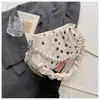 Nova Bolsa de Ombro Casual da Moda com Bolinhas, Aparência Sofisticada, Bolsa Transversal Simples e Versátil, Bolsa de Mão Plissada Estilo Coreano Bolsa de Axila