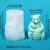 Vários moldes de resina de cristal para fazer velas de urso em formato de colmeia, moldes de silicone para artesanato em resina, vitrines e decorações de casa, e figuras de gesso