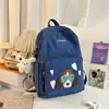 Mochila Bordada Linda Estilo Fresco para Estudiantes de Preparatoria para Niñas, Estilo Japonés Ligera de Gran Capacidad Casual para Tutorías