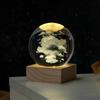 [Envío] Venta al por mayor transfronteriza bola de cristal tallada en 3D luz nocturna luminosa regalo para el hogar decoración de escritorio péndulo