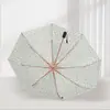 Sombrilla de titanio plateado de doble capa para mujer, protección UV, doble uso para sol y lluvia, paraguas reforzado resistente al viento y la lluvia, sombrilla de color sólido