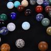 Bola de cristal natural de 20 mm, piedra arcoíris, piedra de ojo de tigre, bola redonda, adorno de matriz de siete estrellas, muestra de enseñanza científica popular para niños, transfronterizo