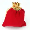 Bolsa de Terciopelo Rojo para Joyería, Bolsa Pequeña de Brocado, Bolsa de Terciopelo para Joyería, Bolsa de Brocado, Bolsa para Joyería, Mayoreo