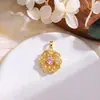 Collar con colgante versión coreana transfronteriza de lujo ligero flor hueca con volantes accesorio para mujer, moderno, dulce, exquisito, accesorio versátil