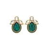 Pendientes de Aleación de Cobre para Mujer con Estilo Retro Francés, Diseño de Nicho, Temperamento Elegante de Gama Alta, Transmisión en Vivo Transfronteriza de Segunda Mano