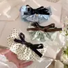 Pinza Banana Estilo Falda con Lazo Cuadros Sencillo para Mujer, Pinza para Cabello de Cola de Caballo Alta, Accesorio para el Cabello con Pinza Vertical para Recogido en la Parte Posterior de la Cabeza