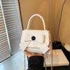 Bolso con Detalle de Lazo Bolso Tote de Gran Capacidad 2023 Nuevo Estilo Bolso de Hombro de Moda Estilo Extranjero Bolso Cuadrado Pequeño