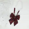 Corbata de moño para hombre Corbata de moño para mujer Floral Versátil JK Uniforme japonés Sin banda elástica Material escolar Jardín de infantes Rayado Estilo Campus