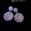 Aretes de aguja plateada con diamantes, diseño de flor ovalada de resina y gota de agua, estilo retro vintage, aretes versátiles