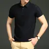 Camisa Polo de Seda de Hielo Sin Costuras de Alta Gama Talla Grande para Hombre Multicolor Tendencia Verano 2025 Marca Polo con Cuello Camisero Manga Corta de Negocios para Hombre
