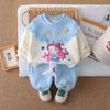 Conjunto de Otoño para Niñas 2025 Nuevo Pantalón Infantil Conjunto de Otoño Conjunto para Niñas Sudadera Linda Casual de Dos Piezas a la Moda