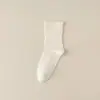 Calcetines de Algodón para Hombre, Antiolor, Calcetines de Media Pantorrilla para Otoño e Invierno, Antibacterianos, Sin Costuras, Calcetines Largos Básicos Versátiles Casuales, Calcetines Sueltos al Tobillo para Hombre al por Mayor