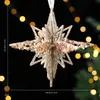 Pingente de Borboleta de Natal para PC Pingente de Acrílico de Natal Dourado Champagne Libélula Floco de Neve Pingente de Decoração de Árvore de Natal Pronto para Venda