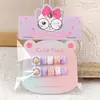 Pegatinas de uñas para niñas directo de fábrica, dibujos animados, uñas postizas para niños, 10 parches de uñas lindos para niñas