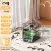 Caixa de Armazenamento Transparente para Brinquedos e Lanches Infantis, Caixa Surpresa Extra Grande, Miniaturas Fofas, Acessórios Feitos à Mão, Cesto Organizador de Plástico