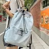 Mochila leve com cordão para atividades ao ar livre, mochila de ciclismo, bolsa para estudante universitário de badminton, grande capacidade para lazer, esportes e viagens