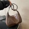Bolso Tote de Hombro Único de Gran Capacidad para Mujer 2025 Nuevo de Moda Estilo Coreano Moderno Retro Casual para el Trabajo Bolso Cubo