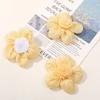Organza de fantasía de estilo coreano, hecha a mano, con forma de corazón de flores retorcidas, tela de malla, ramillete DIY, collar, tocado, accesorios al por mayor