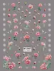 Nueva manicura primaveral colorida con pequeñas flores silvestres, pegatinas de manicura con relieve, pintura al óleo romántica, pegatinas frescas, sencillas y bonitas para uñas.