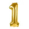 Separado de 40 pulgadas EE. UU.. globo de película de aluminio número 0-9 color dorado y plateado azul en polvo cuerpo delgado decoración de fiesta