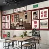 80 papel tapiz de estudio fotográfico retro nostálgico de los 90 decoración de killing de guion estilo Hong Kong papel tapiz de fondo de cantina estilo República de China