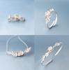Joyería de Plata Estilo Coreano Abierta Creativa Flor Hecha a Mano Joyería de Plata Personalizada Pulsera de Flores Literaria Regalo de Cumpleaños para Mujeres