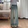 Jeans Retro de Pierna Ancha para Mujer, Estilo Nuevo Versátil de Moda para Verano, Cintura Alta, Diseño Adelgazante, Pantalones Rectos Sueltos y con Caída